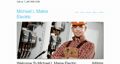 Desktop Screenshot of michaellmaineelectric.com